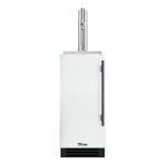 True 15 Inch Left Hinge Outdoor Single Tap Beverage Dispenser - Matte White w/ Pewter Handle - TUR-15BD-L-OP-C~DSK-030-H05