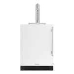 True 24 Inch Left Hinge Outdoor Single Tap Beverage Dispenser - Matte White w/ Stainless Handle - TUR-24BD-L-OP-C~DSK-030-H04