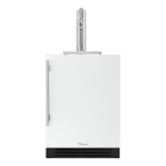 True 24 Inch Right Hinge Outdoor Single Tap Beverage Dispenser - Matte White w/ Stainless Handle - TUR-24BD-R-OP-C~DSK-030-H04