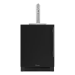 True 24 Inch Left Hinge Outdoor Single Tap Beverage Dispenser - Matte Black w/ Pewter Handle - TUR-24BD-L-OP-C~DSK-027-H05