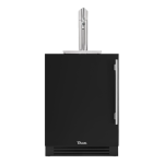 True 24 Inch Left Hinge Outdoor Single Tap Beverage Dispenser - Matte Black w/ Stainless Handle - TUR-24BD-L-OP-C~DSK-027-H04