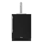 True 24 Inch Right Hinge Outdoor Single Tap Beverage Dispenser - Matte Black w/ Stainless Handle - TUR-24BD-R-OP-C~DSK-027-H04