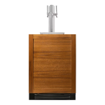 True 24 Inch Right Hinge Outdoor Dual Tap Beverage Dispenser - Overlay Ready - TUR-24DD-R-OP-C