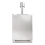 True 24 Inch Left Hinge Outdoor Dual Tap Beverage Dispenser - Stainless Steel - TUR-24DD-L-SS-C