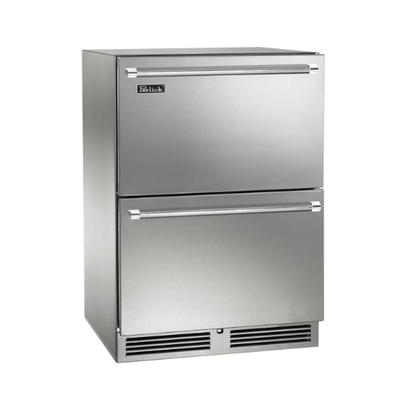 duttpack-41088 Perlick 24-Inch Signature Series Stainless Steel Outdoor Freezer Drawers - HP24FO-4-5 - Image 1