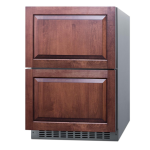 Summit 24-Inch 3.7 Cu. Ft. 2-Drawer All-Freezer, ADA Compliant - Custom Panel - ADFD243CSS - Image 2