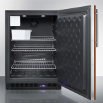 Summit 24-Inch 4.72 Cu. Ft. Outdoor Rated Compact Freezer With Ice Maker - Custom Panel / Black Cabinet - SPFF51OSIFIM - Image 2