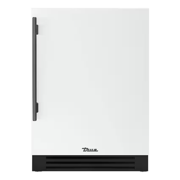 duttpack-41169 True 24 Inch 4.2 Cu. Ft. Right Hinge Outdoor Freezer - Matte White w/ Pewter Handles - TUF-24-R-OP-C~DSK-030-H05 - Image 1