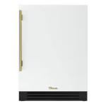 True 24 Inch 4.2 Cu. Ft. Right Hinge Outdoor Freezer - Matte White w/ Brass Handles - TUF-24-R-OP-C~DSK-030-H01