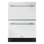 True 24 Inch 4.2 Cu. Ft. Outdoor Freezer Drawer - Matte White w/ Stainless Steel Handles - TUF-24D-OP-C~DSK-030-H04