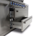 Mont Alpi Deluxe Series 10 Ft Natural Gas Outdoor Kitchen Island w/ Side Burner & Refrigerator (Ships Propane w/ Conversion Kit) - Image 3