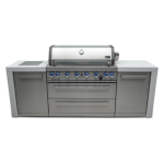 Mont Alpi Deluxe Series 8 Ft Propane Outdoor Kitchen Island w/ Side Burner - MAi805-D