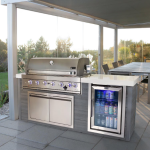 Mont Alpi Artwood Series 6.5 Ft Propane Outdoor Kitchen Island w/ 6-Burner Grill - MA805-AW - Image 2