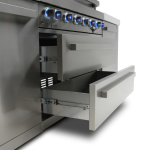 Mont Alpi Deluxe Series 11 Ft Natural Gas Outdoor Kitchen Island w/ Side Burner & Beverage Center (Ships Propane w/ Conversion Kit) - Image 14