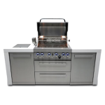 Mont Alpi Deluxe Series 7 Ft Propane Outdoor Kitchen Island w/ Side Burner - MAi400-D - Image 5