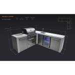 Mont Alpi Deluxe Series 10.5 Ft L-Shaped Propane Outdoor Kitchen Island w/ Side Burner & Beverage Center- MAi400-D90BEV - Image 2