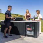 Everdure 9 Ft Outdoor Kitchen Island w/ Marine Grade Aluminum Cabinets in Black - Image 13