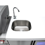 Mont Alpi Deluxe Series 11 Ft Propane Outdoor Kitchen Island w/ Side Burner, Beverage Center & Fridge - MAi805-DBEVFC - Image 8