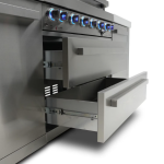 Mont Alpi Deluxe Series 8.5 Ft L-Shaped Natural Gas Outdoor Kitchen Island w/ Side Burner (Ships Propane w/ Conversion Kit) - Image 12