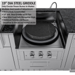 Sunstone Grills Hill Country 13 1/2 Ft Outdoor Kitchen Island w/ Propane Grill & Side Burner, Sink, Refrigerator, Door & Drawer - Image 9