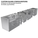 Sunstone Grills Hill Country 13 1/2 Ft Outdoor Kitchen Island w/ Propane Grill & Side Burner, Sink, Refrigerator, Door & Drawer - Image 15