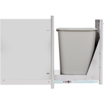 BBQGuys Signature 8 Ft Outdoor Kitchen Island w/ 32 Inch Propane Blaze LTE PRO Grill, Beverage Center & Narrow Trash Bin | Crystal White w/ White Granite - Image 11