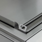 BBQGuys Signature 10 Ft Outdoor Kitchen Island w/ 32 Inch Propane Blaze LTE+ Grill & Griddle & Narrow Trash Bin | Asphalt Gray w/ Nero Mist Granite - Image 8