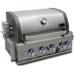 Mont Alpi Artwood Series 6.5 Ft Natural Gas Outdoor Kitchen Island w/ 4-Burner Grill (Ships Propane w/ Conversion Kit) - Image 9