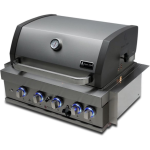 Mont Alpi Artwood Series 6.5 Ft Natural Gas Outdoor Kitchen Island w/ 4-Burner Grill (Ships Propane w/ Conversion Kit) - Image 10