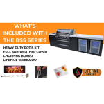 Mont Alpi Black Series 10 Ft U-Shaped Propane Outdoor Kitchen Island w/ Side Burner - MAi805-BSS45