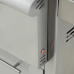 BBQGuys Signature 10 Ft Outdoor Kitchen Island w/ 32 Inch Propane Blaze LTE+ Grill & Griddle & Narrow Trash Bin | Gold Rush w/ Black Granite - Image 8