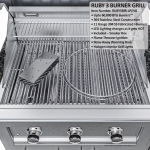 Sunstone Grills Caprice 6 1/2 Ft Outdoor Kitchen Island w/ Propane Grill & Side Burner, Door & Drawer