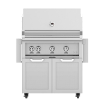 Hestan 36-Inch Propane Gas Grill W/ Rotisserie On Double Door Tower Cart - Steeletto - GABR36-LP