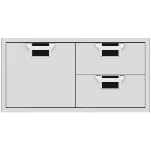 duttpack-42559 Aspire By Hestan 42-Inch Double Drawer And Single Storage Door Combo - Stealth - AESDR42-BK - Image 1