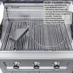 Sunstone Grills Summit 10 Ft Outdoor Kitchen Island w/ Propane Grill & Side Burner, Sink, Door & Drawer - Image 5