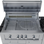 Sunstone Grills Savanna 16 Ft Outdoor Kitchen Island w/ Propane Grill & Side Burner, Sink, Refrigerator, Trash Bin, Door & Drawer - Image 5