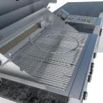 Sunstone Grills Savanna 16 Ft Outdoor Kitchen Island w/ Propane Grill & Side Burner, Sink, Refrigerator, Trash Bin, Door & Drawer - Image 7