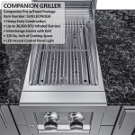 Sunstone Grills Alamo 10 Ft Outdoor Kitchen Island w/ Propane Grill & Side Burner, Sink, Door & Drawer - Image 7