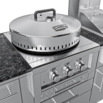 Sunstone Grills Tex-Cajun 9 Ft Outdoor Kitchen Island w/ Propane Grill & Side Burner, Door & Drawer - Image 4