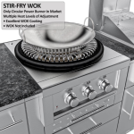 Sunstone Grills Tex-Cajun 9 Ft Outdoor Kitchen Island w/ Propane Grill & Side Burner, Door & Drawer - Image 8