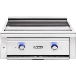 BBQGuys Signature 8ft Luxury Outdoor Kitchen w/ Lynx Professional 30-Inch Natural Gas Grill & 30-Inch Asado - Alaska Gray Stone w/ Black Polished Granite - Image 4