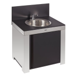 ENO 3 Burner Propane Plancha L Shaped Outdoor Kitchen Island with Sink, Storage Shelves, Drawer, and Cleaning Kit - Image 4