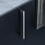 WeatherStrong Nassau 10 1/2 Ft Outdoor Kitchen Island w/ Lynx Natural Gas Grill, Side Burner & Refrigerator in Shell White/Midnight Ice - Image 6