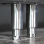 WeatherStrong Nassau 10 1/2 Ft Outdoor Kitchen Island w/ Lynx Natural Gas Grill, Side Burner & Refrigerator in Shell White/Midnight Ice - Image 7