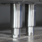 WeatherStrong Abaco 7 Ft Outdoor Kitchen Island w/ DCS Natural Gas Grill & Side Burner in Shell White/Midnight Ice - Image 7