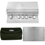 Lion L75000 2-Piece 32-Inch Natural Gas Outdoor Kitchen Package - 75623-2PC