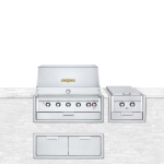 Crown Verity Infinite Series 3pc 36-Inch Propane Built-In Grill Bundle W/Access Door & Sideburner - IBI36LP