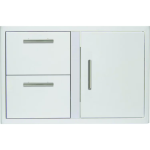 BBQGuys Signature 48-Inch Ready for Finish Outdoor Kitchen Module w/ Blaze Professional LUX 34-Inch Natural Gas Grill & Double Drawer & Door Combo - Image 20