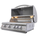 Blaze LTE+ 32-Inch 4-Burner Built-In Propane Gas Grill w/ Lift-Assist Hood & Rear Infrared Burner - BLZ-4LTE3-LP