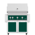 Hestan 36-Inch Propane Gas Grill W/ Rotisserie On Double Door Tower Cart - Grove - GABR36-LP-GR